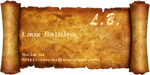 Laux Balbina névjegykártya